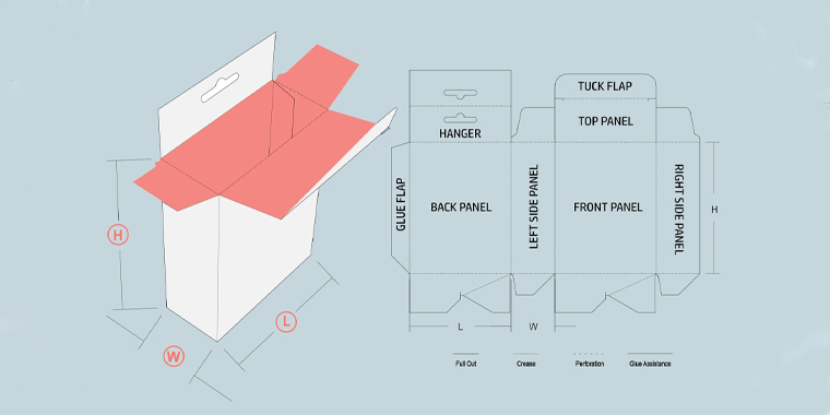 tuck boxes die lines