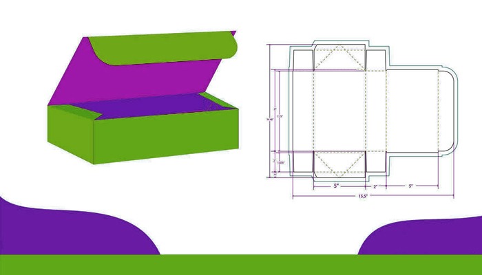 4 corner tuck top tray dieline
