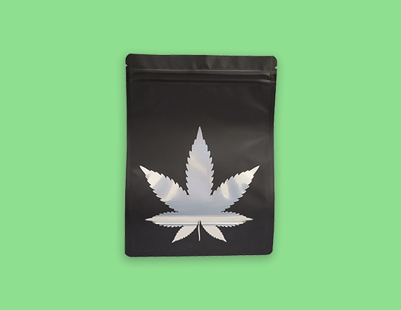 black mylar bags with window