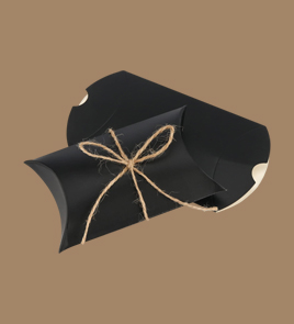 black pillow boxes