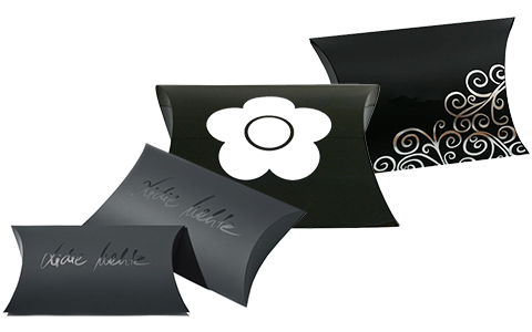 black pillow boxes
