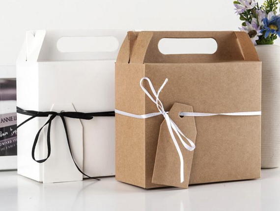 custom cardboard suitcase box with handle