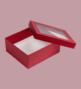 custom clear lid gift boxes