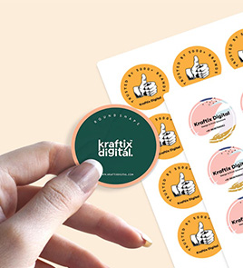 custom packaging circle stickers