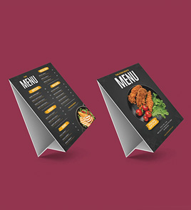 custom printed table tents