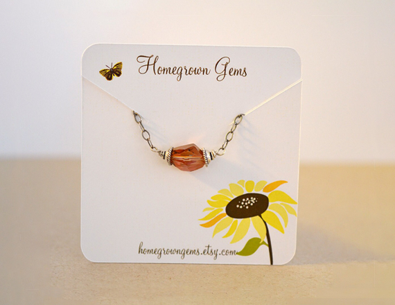 customized necklace card