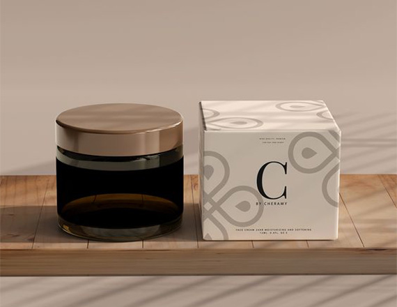 face cream box design