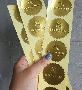 foil business stickers