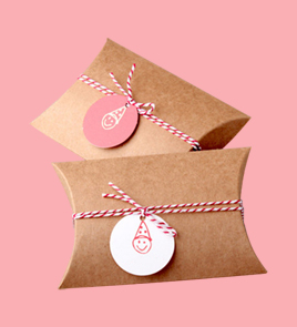 kraft pillow boxes