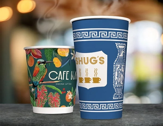 custom printed paper coffee cups