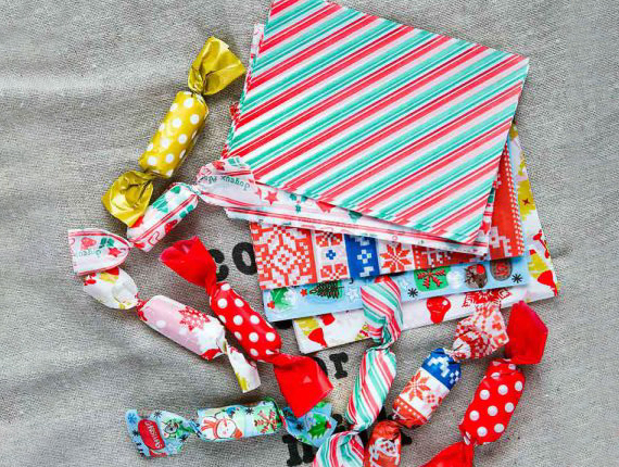 pink candy wrapping paper