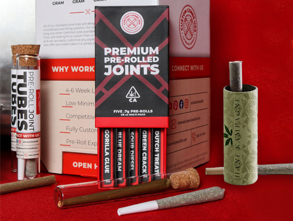 printed pre roll packaging with labels