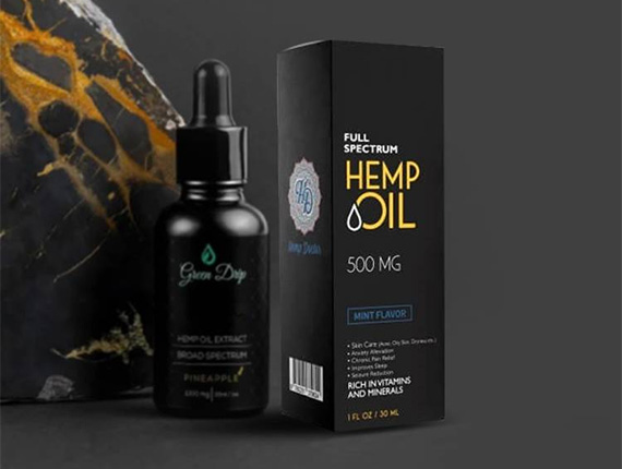 custom printed hemp oil boxes