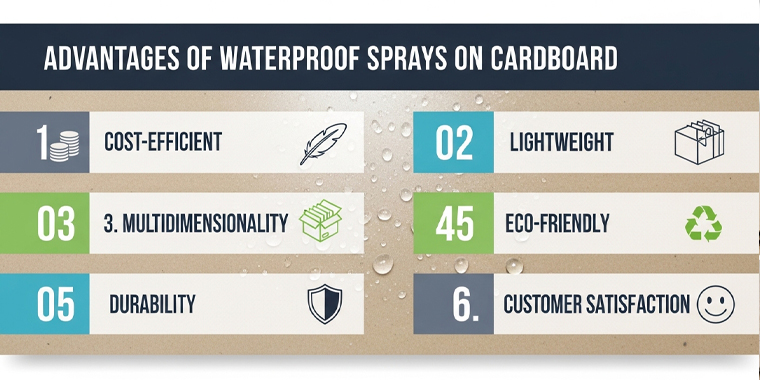 advantages of waterproof sprays on cardboard
