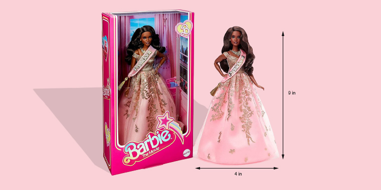 barbie doll dimensions
