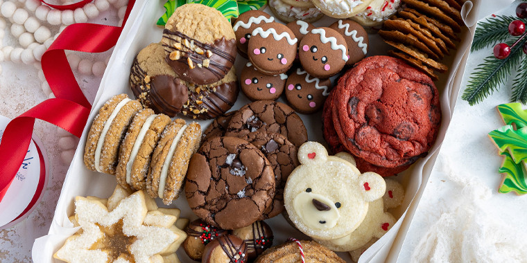christmas baking ingredients box