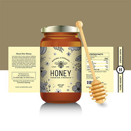 custom honey labels designs