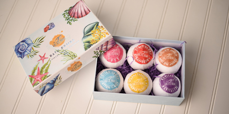 custom printed cbd bath bomb boxes