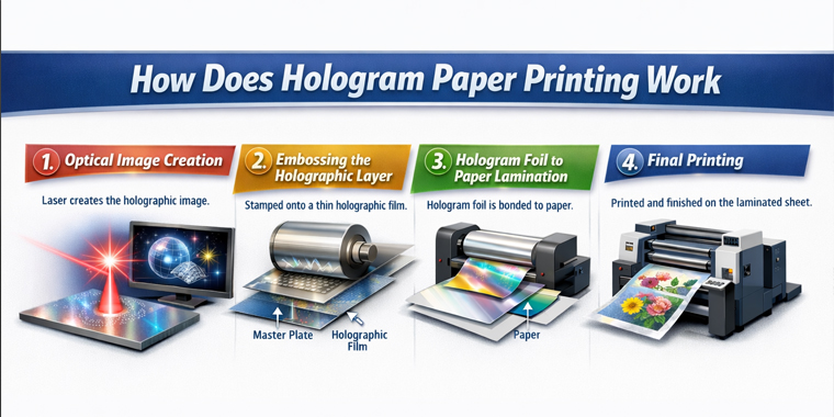 how does hologram paper printing works