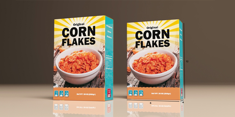 interior and exterior cereal box