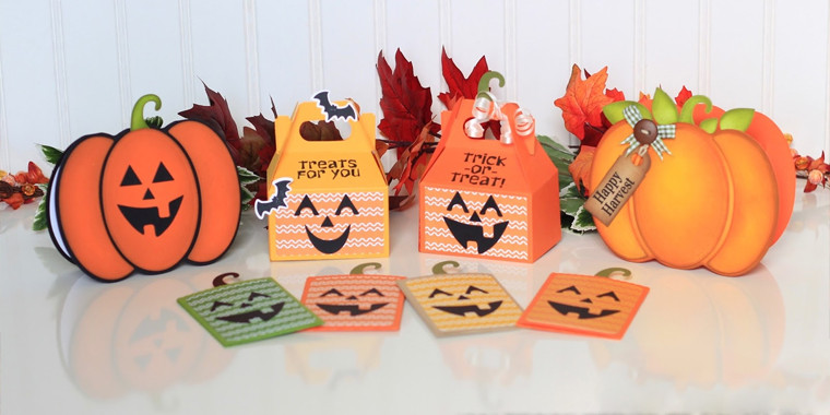 pumpkin theme halloween treat boxes