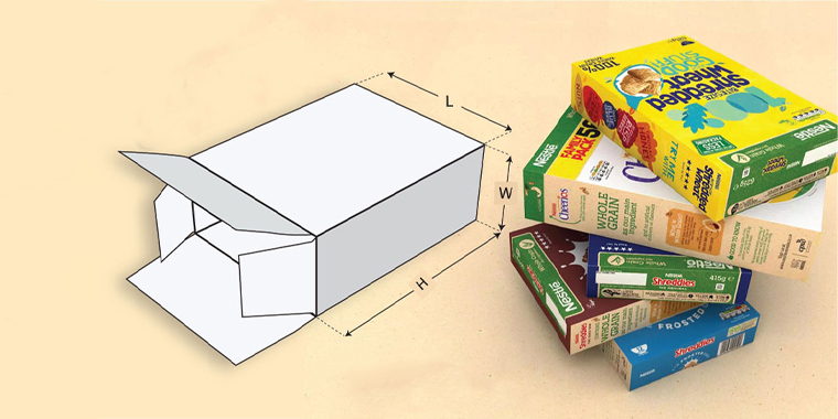 width of the cereal boxes