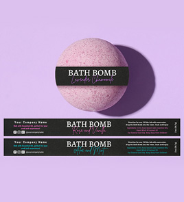 bath bomb packaging lable