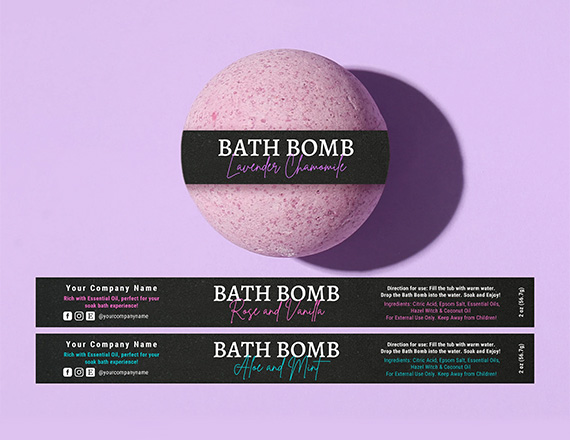 Custom Bath Bomb Labels