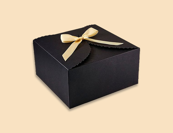 black cardboard gift boxes