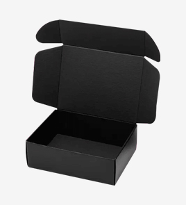 black mailer boxes open