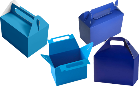 Custom Blue Gable Boxes | Custom Designs Boxes