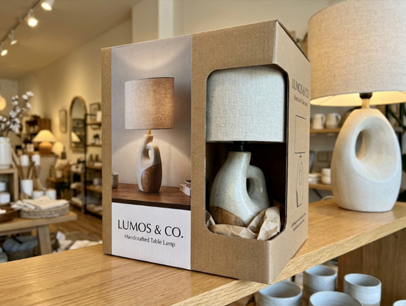 branded table lamp boxes with inserts