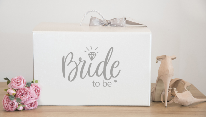 bridal dress packing boxes