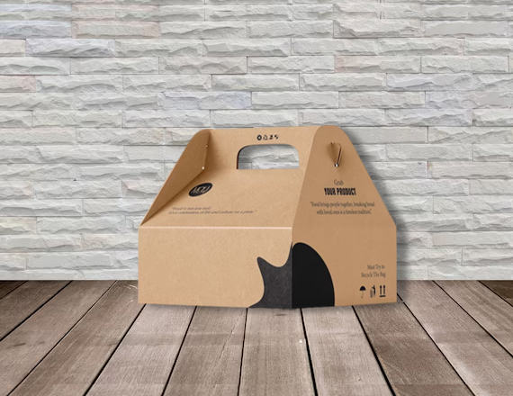 cardboard box with handle template