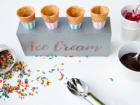 cardboard ice cream cone holder