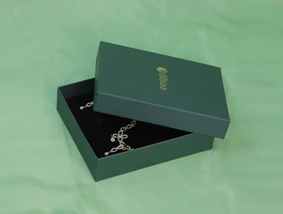 cheap necklace lid off packaging box