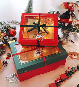 christmas cookie boxes with window