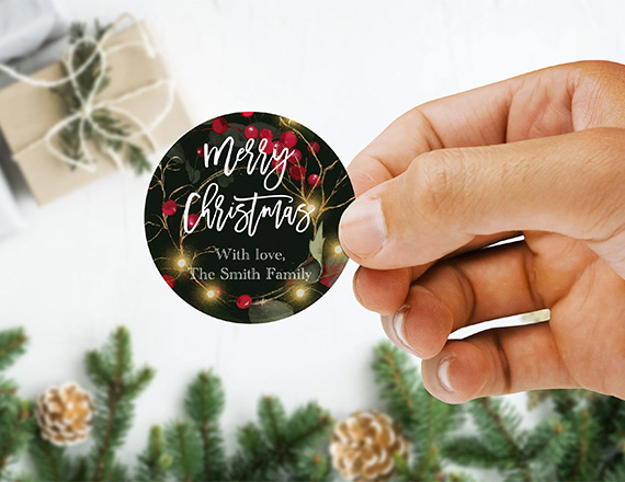 christmas gift stickers