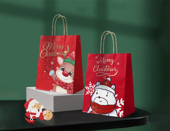 christmas paper bags wholesale