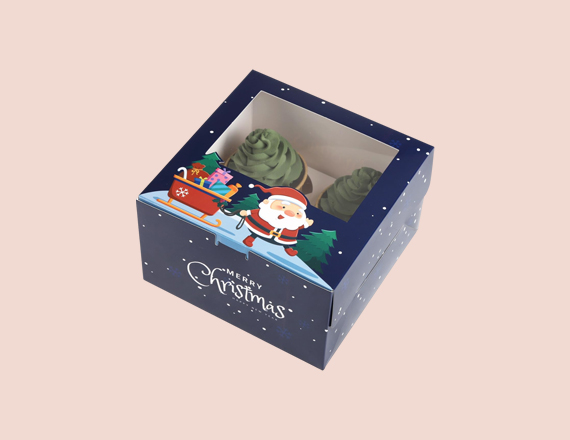 christmas treat boxes with window