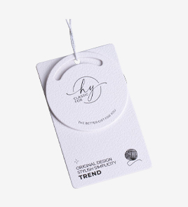 clothing hang tags front