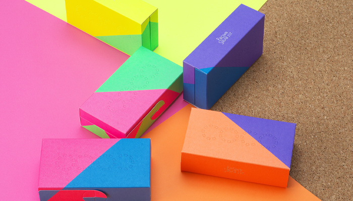 colored cardboard boxes