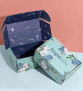 colorful 4 corner tray tuck boxes