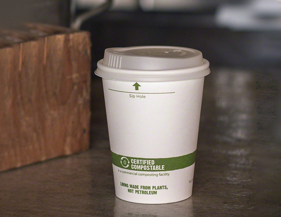 compostable coffee cup