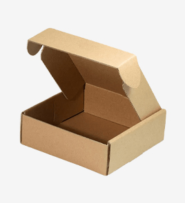 corrugated mailer box open