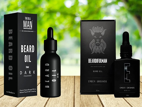 beard oil packaging design