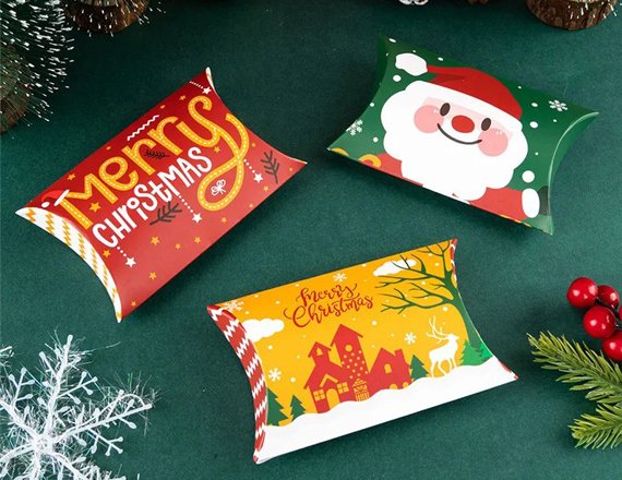 custom christmas pillow boxes