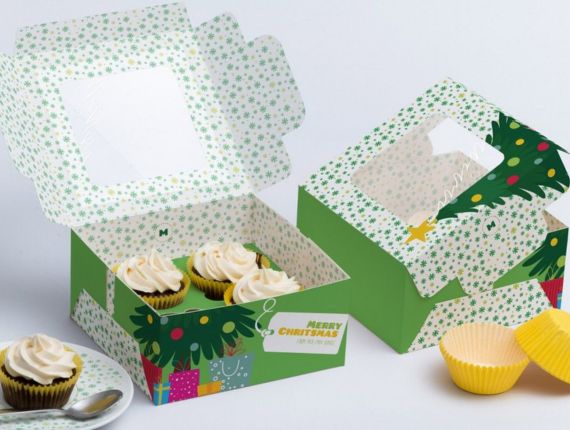 custom cupcake box packaging