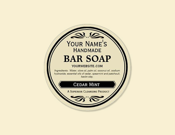 custom labels for soap