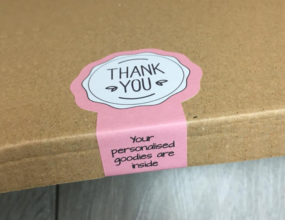 custom packaging business stickers